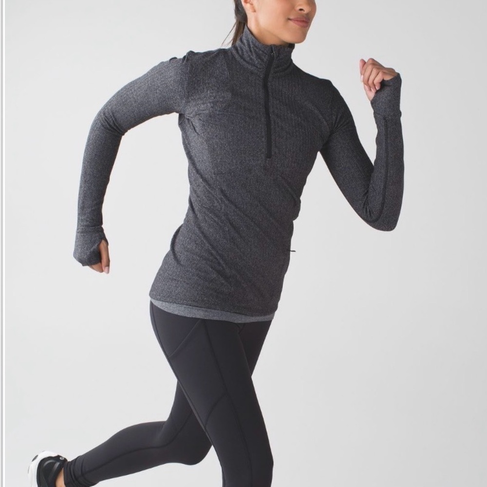Lululemon Athletica Gray 1/2 Zip Top - Picture 3 of 9